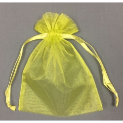 Organza Bags Lime (12) 5" x 6.5"